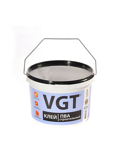 Клей ПВА VGT, строительный, однокомпонентный, 2.5 кг, 6167