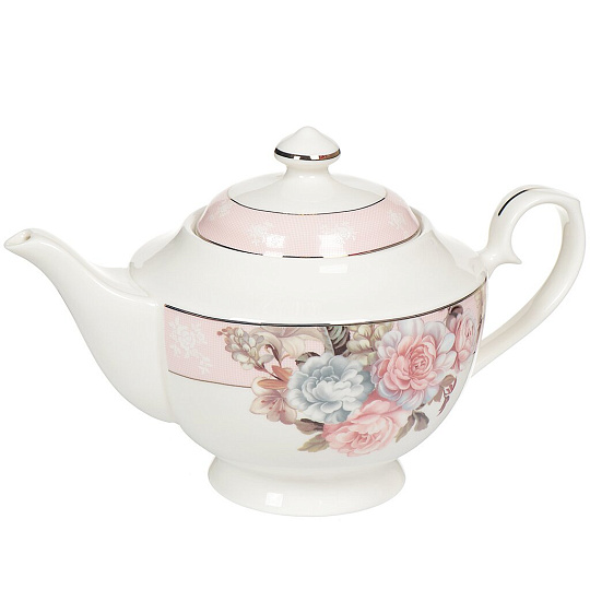 Набор чайный фарфор, 15 предметов, на 6 персон, 230 мл, Beatrix, Пудровый шлейф, МА025P/15, подарочная упаковка