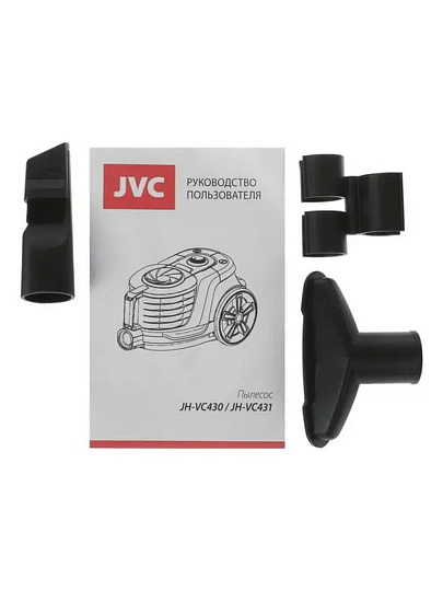 Пылесос JVC, JH-VC431, 2100 Вт, с контейнером, 2.5 л, сухая уборка, циклон, красный
