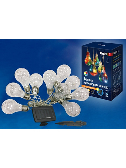 Фонарь садовый Uniel, Bulbs USL-S-126/PT4000, на солнечной батарее, подвесной, 40*0.06 Вт, пластик, 10х19 см