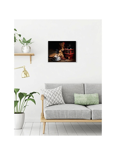 Картина на стекле, 40х30 см, Крепкий кофе, WB-02-105-02