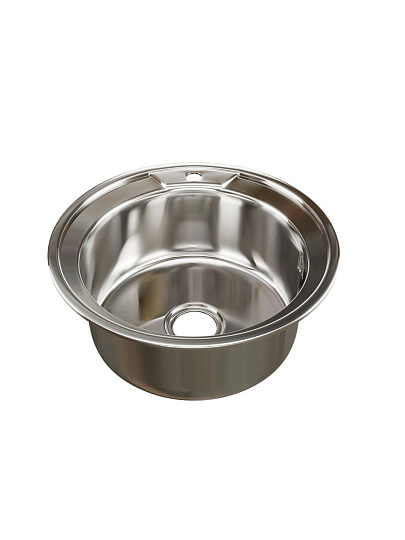 Мойка кухонная врезная, Mixline, нержавеющая сталь, 490 мм, 0.6 мм