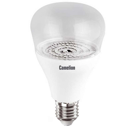 Лампочка светодиодная для растений, E27, 15 Вт, 170-265 В, 125 Вт, Camelion, Фито LED15-PL/BIO, 12770