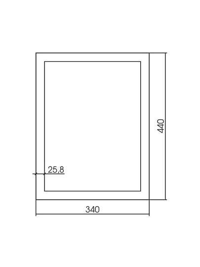 Зеркало 340х440 см Магнат Серебро