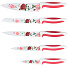Набор ножей стальных Daniks Красная роза YW-A353F на подставке, 6 предметов - фото 2