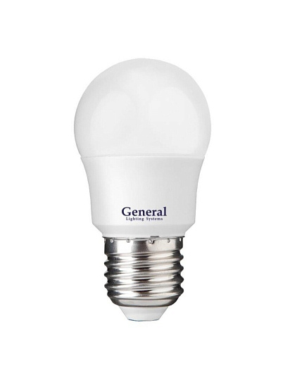 Лампа светодиодная E27, 15 Вт, 230 В, шар, 4500 К, нейтральный белый свет, General Lighting Systems, GLDEN-G45F, G45F, 661108