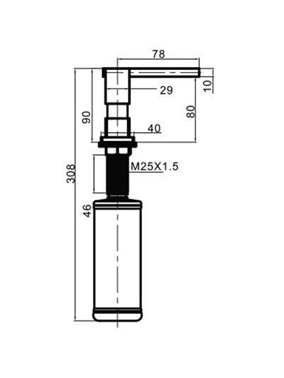Дозатор для жидкого мыла, Gappo, встраиваемый, 300 мл, песочный, G404-2