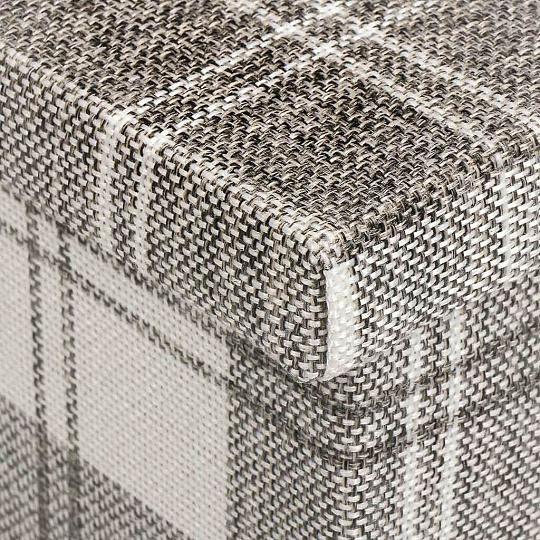 Кофр для хранения, 1 секция, с крышкой, складной, 45х30х30 см, нетканое полотно, с ручкой, с крышкой, светло-серый, Клетка, Y4-7837