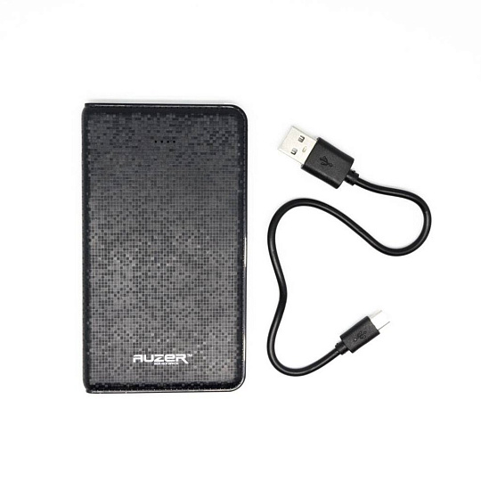 Аккумулятор внешний Auzer, 2 А, 6000 мА·ч, 2 USB, турбозарядка, черный, AP 6000 B