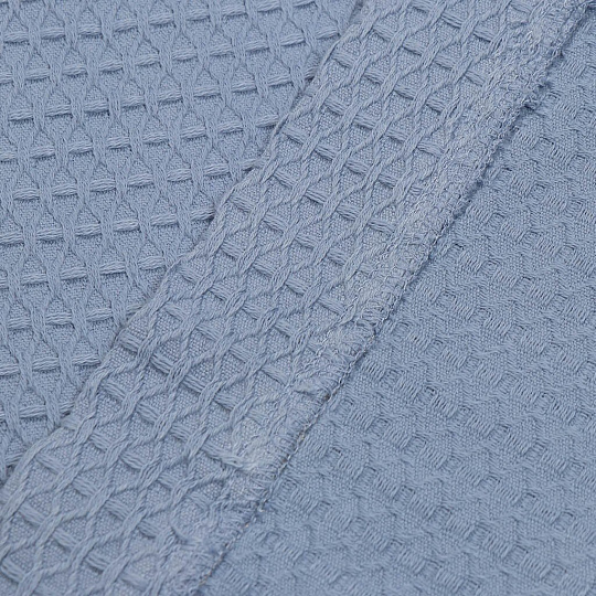 Халат унисекс, вафельный, 100% хлопок, голубой, XL-XXL, 52-54, Barkas, AI-0106016