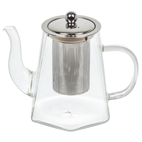 Чайник заварочный стекло, металл, 1 л, с ситечком, B050185