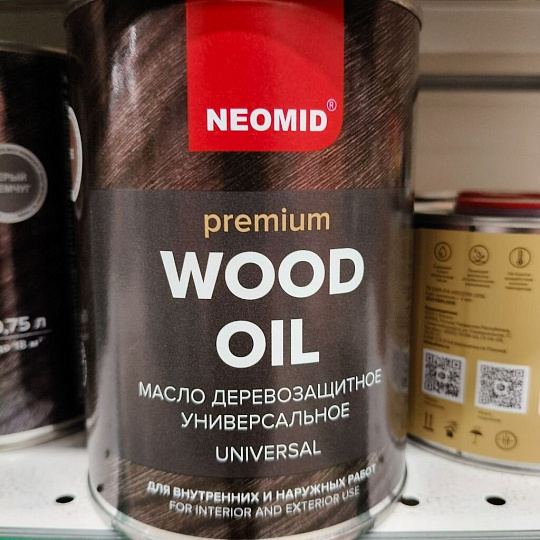 Масло Neomid, Premium, деревозащитное, орех, 0.75 л