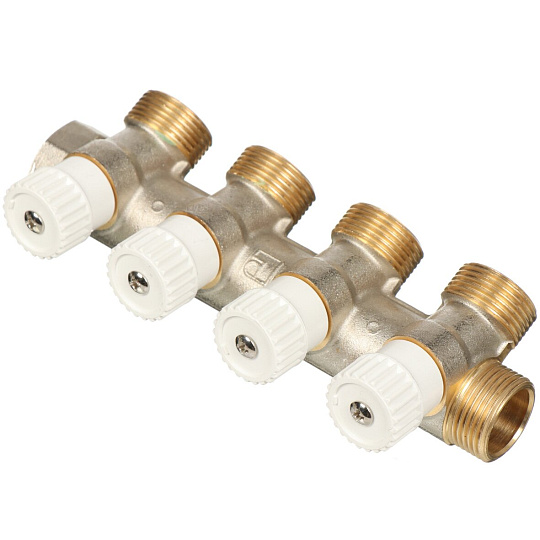 Коллектор 3/4"х3/4", 4 выхода, Stout