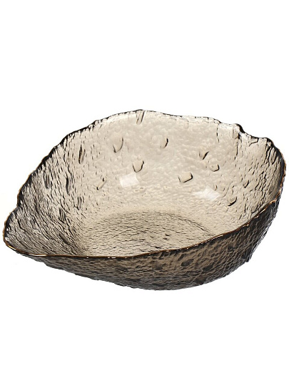 Салатник стекло, фигурный, 6 см, 0.8 л, 22х17х6см, Графит, Y6-10081
