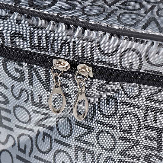 Косметичка 23х15х15 см, с ручкой, Буквы, Y8-2834, сундук, застежка молния