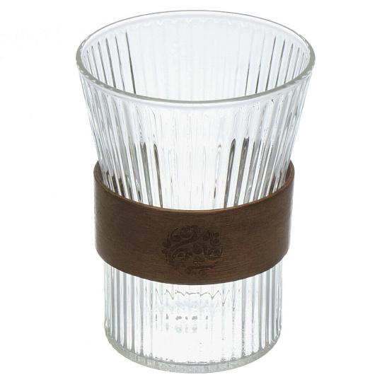 Стакан 300 мл, стекло, 2 шт, с деревянным кольцом, B060784