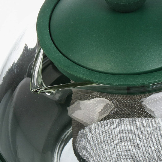 Чайник заварочный стекло, 0.75 л, с ситечком, Barouge, ВF-500, зеленый