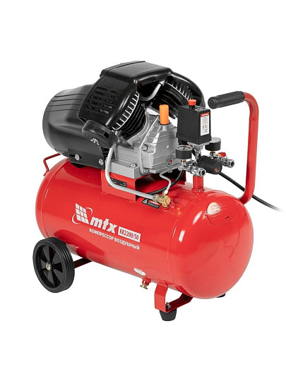 Компрессор масляный, MTX, КК-2200/50, 2.2 кВт, поршневой, 50 л, 350 л/мин, прямой, 5802415