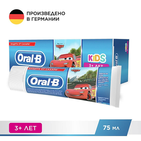 Зубная паста Oral-B, Легкий вкус Frozen/Cars, для детей, 75 мл