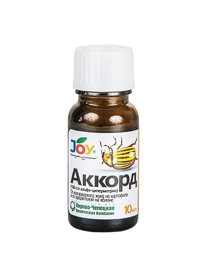 Инсектицид Аккорд, от насекомых-вредителей, на картофеле и яблоне, жидкость, 10 мл, Joy