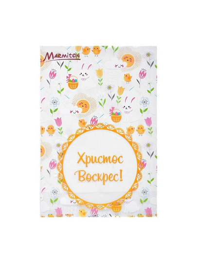 Пакет подарочный полиэтилен, 20х14.5 см, с бантом, 5 шт, навеска, Marmiton, Пасхальный, 17336