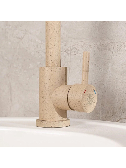 Смеситель для кухни, РМС, с картриджем, бежевый, SUS124BGK-017F