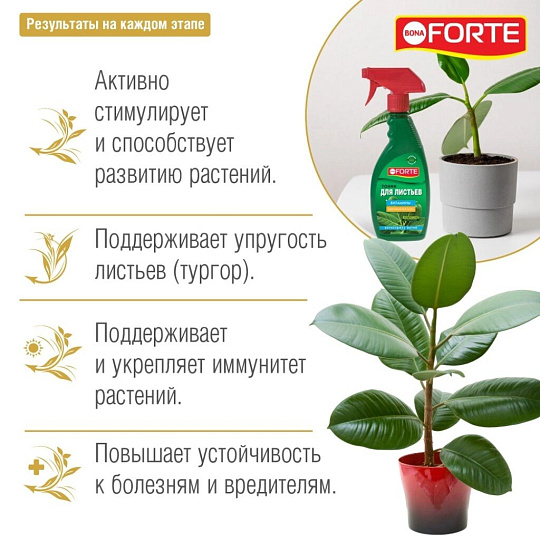 Удобрение Тоник, для листьев, минеральное, спрей, 500 мл, Bona Forte