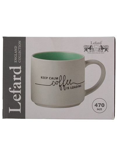 Кружка фарфор, 470 мл, Keep Calm Coffee Is Loading, Lefard, 260-979