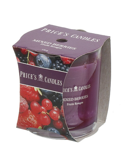 Свеча ароматизированная, 8.3х7.4 см, в стакане, Prices's Candles, Ягодный микс, 170 гр