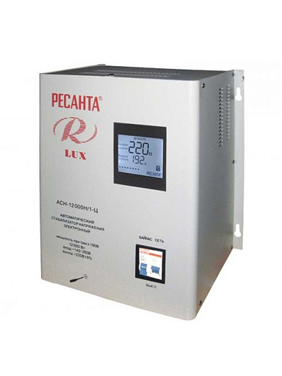 Стабилизатор напряжения Ресанта, Люкс АСН-12 000 Н/1-Ц, 12 кВт, 140-260 В, 63/6/22