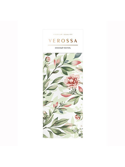 Полотенце кухонное 40х70 см, 240 г/м2, 100% хлопок, Verossa, Весна, Россия