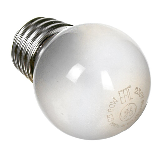 Лампа накаливания General Electric Шар 60D1/FR 60 Вт E27, матовая