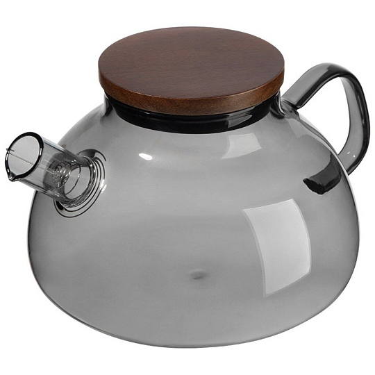 Чайник заварочный стекло, 1 л, с ситечком, с деревянной крышкой, Leonord, Aroma di Fiore, 910146