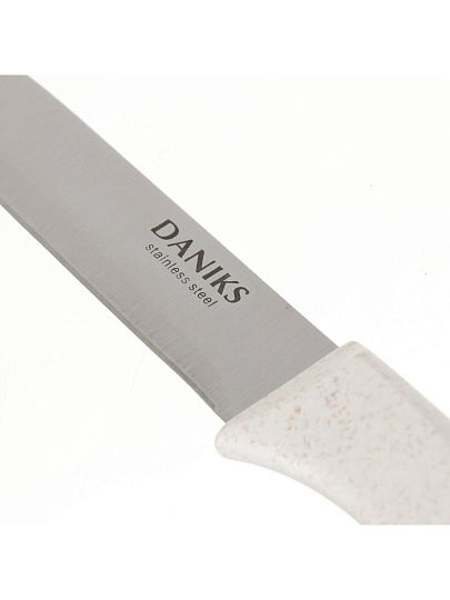 Нож кухонный Daniks, Латте, для овощей, нержавеющая сталь, 9 см, рукоятка пластик, YW-A383-PA