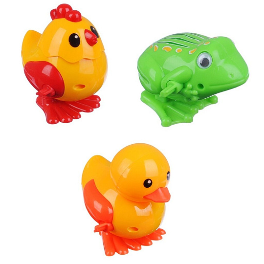 Игрушки заводные Игроленд, Зверюшки-попрыгушки, движение вперед, пластик, 260-020, в ассортименте