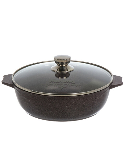 Жаровня алюминий, 28 см, 4 л, антипригарное покрытие, Мечта, Premium violet, 34904, с крышкой