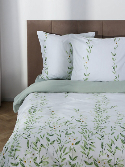 Постельное белье евро, пр215х240, 2н70х70, п200х215, м-сат, Майская ночь, Флора, SJT2503-7