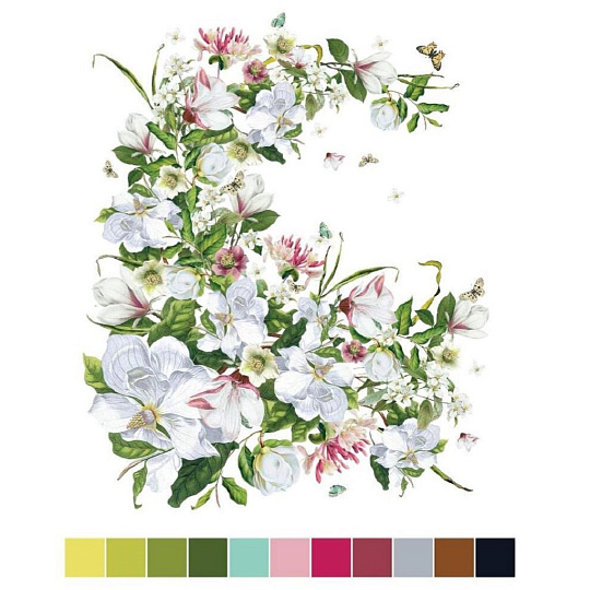 Постельное белье MONA LIZA евро сатин (простыня 215х240 см, 2 наволочки 50х70 см, 2 наволочки 70х70 см,пододеяльник 200х220 см) Магнолия 5659/8