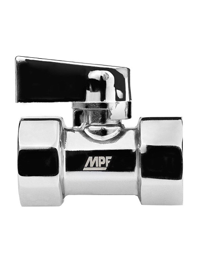 Кран для воды (мини), 1/2", г-г, латунь, ручка-флажок, MasterProf