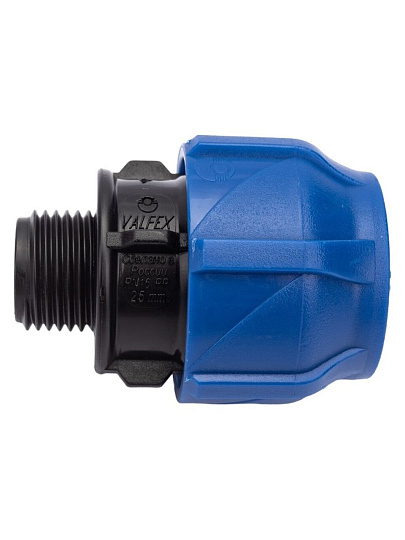 ПНД муфта d25х1/2'', наружная резьба, соединительная, Valfex