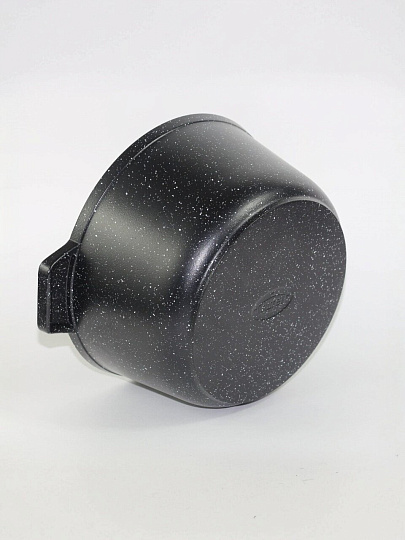Кастрюля алюминий, антипригарное покрытие, 3 л, крышка стекло, Алтей, Granit Perfection black, 05-0350-310