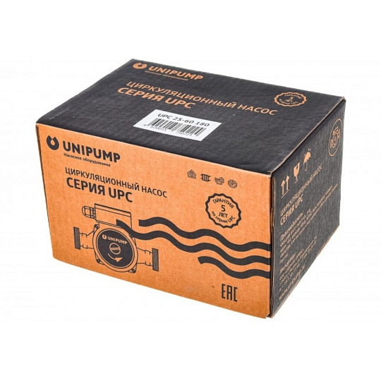 Насос циркуляционный, Unipump, 1 1/2 '', 100 Вт, максимальный напор 6 м, 3.8 м³/ч, UPС 25-60 180