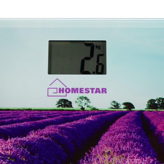 Весы напольные электронные, Homestar, HS-6001G Лаванда, стекло, до 180 кг