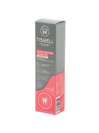 Зубная паста Tiswell, 110 г, Отбеливающая реминерализующая для чувствительных зубов