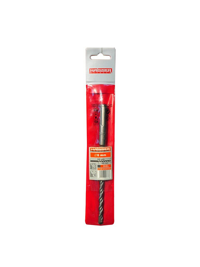 Сверло-бур для перфоратора, Haisser, диаметр 6х100х160 мм, SDS-Plus, HS102005
