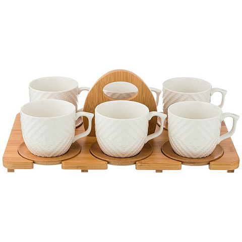 Чайный набор на 6 персон Native 12пр. 300мл на подставке 37x22,5 см. в: 9 см., 587-138