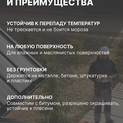 Герметик каучуковый, кровельный, Tytan, 91615, 310 мл, черный