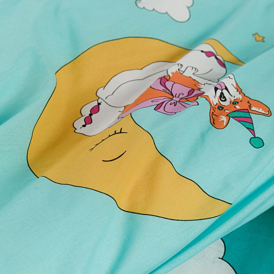 Постельное белье детское 1.5-спальное, простыня 150х215 см, 1 наволочка 50х70 см, пододеяльник 145х215 см, WMW, перкаль, Лучший друг 70704-1+70705-1