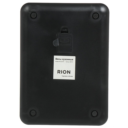 Весы кухонные электронные, металл, Rion, ZD-416, платформа, точность 3 г, до 5 кг, LCD-дисплей, ZD-416