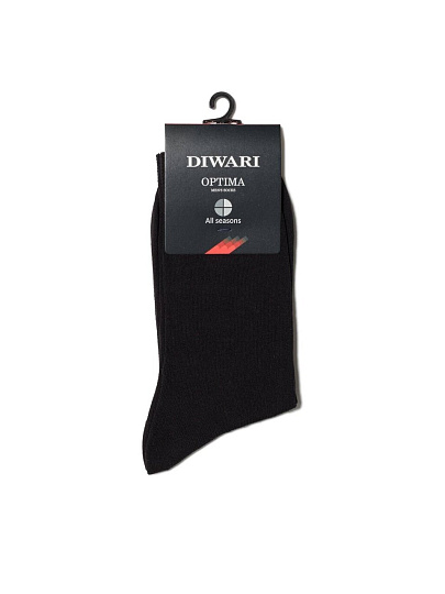 Носки для мужчин, хлопок, Diwari, Optima, 000, черные, р. 25, 7С-43СП